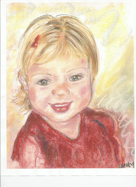 Caricature of young girl.
