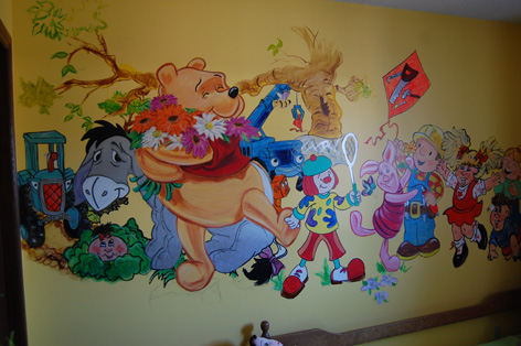 Mural artwork for children's room at private residence.