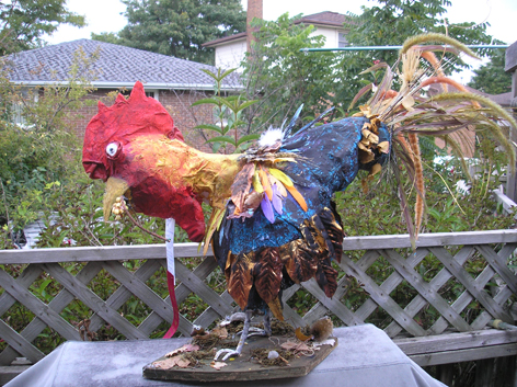 Rooster sculpture that won first prize for its category at the Acton Fall Fair!