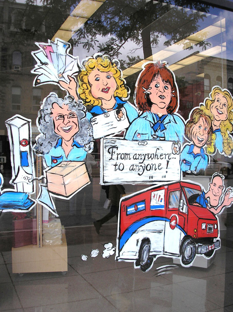 Caricatured employees for Canada Post.