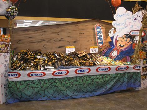Halloween themed promotional art for Kraft foods.
