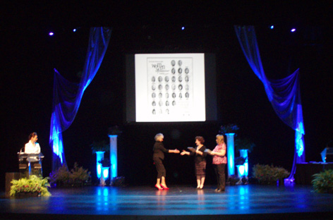 Dorothy Amey receiving a nomination plaque for the Women Of Distinction 2010!